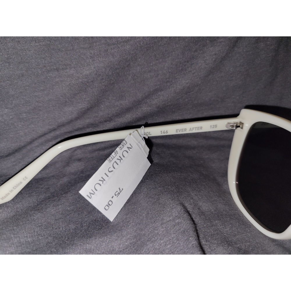 Quay Ever After Oversized White Frame Black Tinted Women's Sunglasses - Picture 2 of 3
